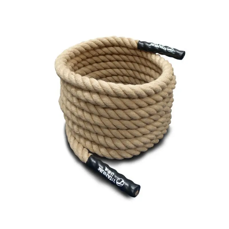 10 METRE NATURAL FIBRE BATTLE ROPE - 38MM THICK