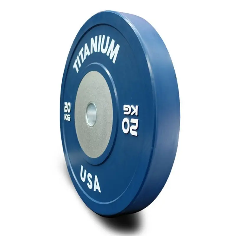 TITANIUM USA 20KG PREMIUM COLOURED COMPETITION BUMPER PLATE