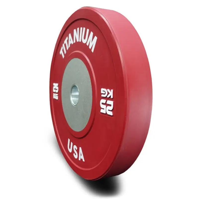TITANIUM USA 25KG PREMIUM COLOURED COMPETITION BUMPER PLATE