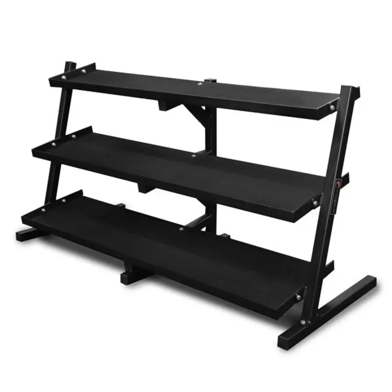 TITANIUM USA 3 TIER FLAT TRAY HEX DUMBBELL RACK