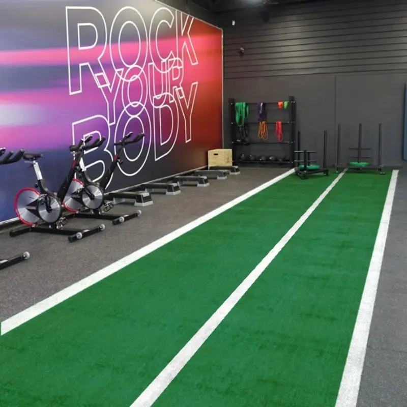 10M x 2M TITANIUM USA GREEN ASTRO TURF SLED TRACK WITH WHITE CENTRE LINE