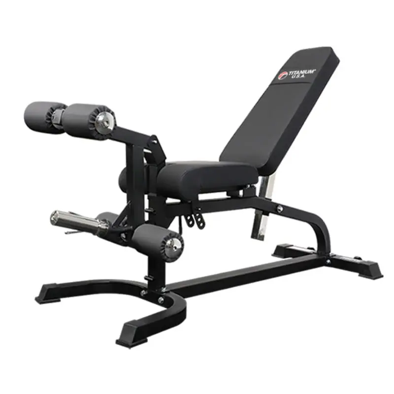 TITANIUM USA AB30 ADJUSTABLE BENCH WITH PREACHER PAD AND LEG DEVELOPER