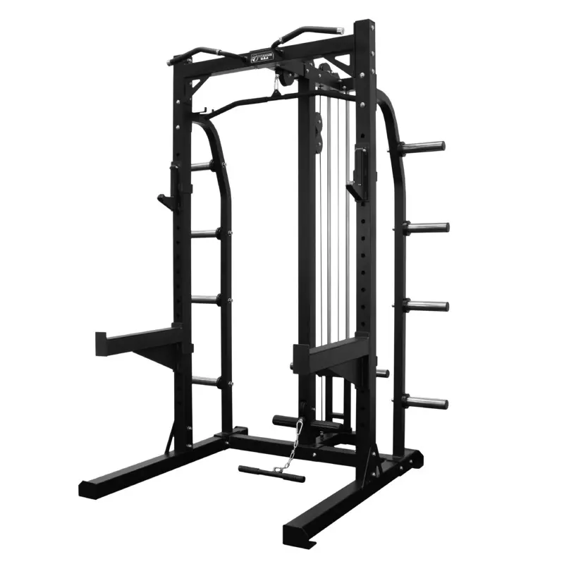 TITANIUM USA P3L SQUAT RACK WITH LAT PULLDOWN