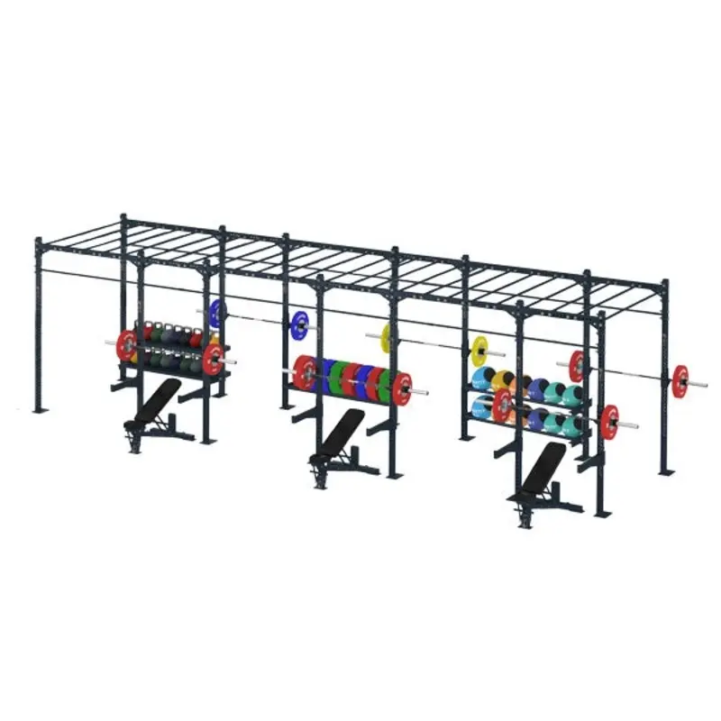 COMPETITION SERIES 6 CELL WIDE MONKEY BAR RIG WITH STORAGE CS-6CFSMBRW-ST