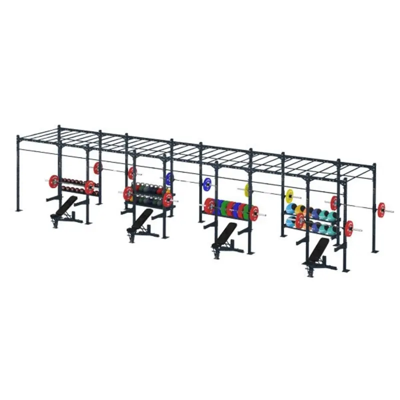 COMPETITION SERIES 8 CELL WIDE MONKEY BAR RIG WITH STORAGE CS-8CFSMBRW-ST
