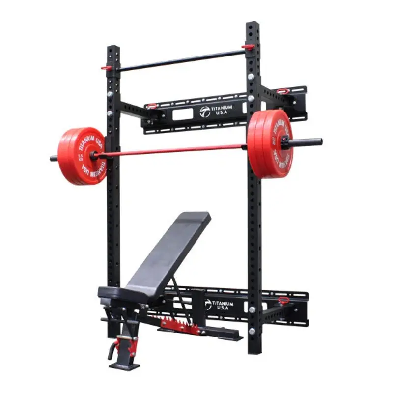 TITANIUM USA WALL MOUNTED FOLDING SQUAT RACK