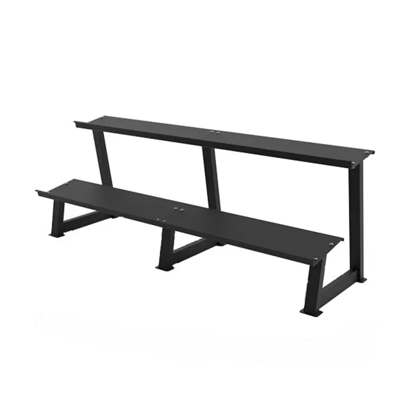 TITANIUM USA 2 TIER FLAT TRAY 220CM COMMERCIAL DUMBBELL RACK
