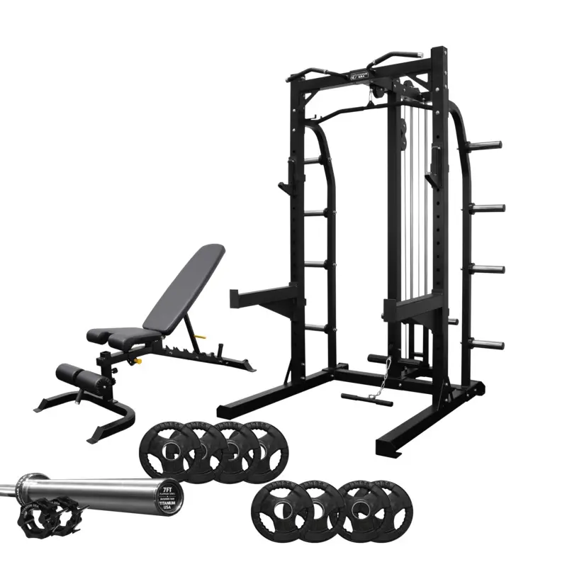 TITANIUM USA P3L SQUAT RACK WITH LAT PULLDOWN PACKAGE 2
