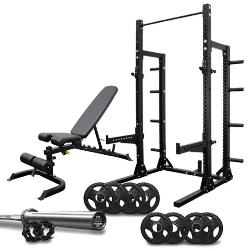 TITANIUM USA PREDATOR HALF RACK WITH PLATE STORAGE PACKAGE 2