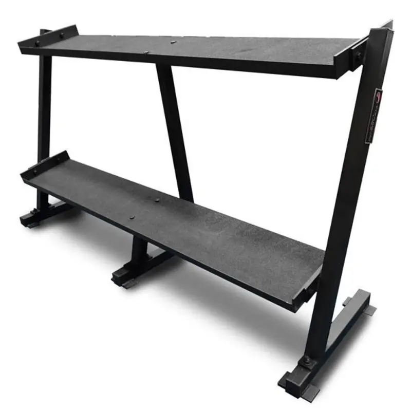 TITANIUM USA 2 TIER FLAT TRAY 190CM HEX DUMBBELL RACK