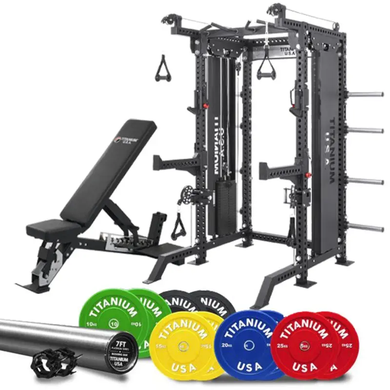 TITANIUM USA M80 FUNCTIONAL SQUAT RACK PACKAGE 1