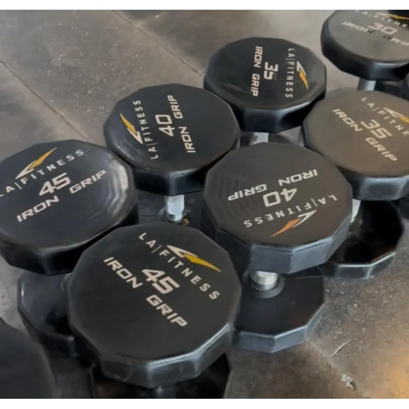 Iron Grip Urethane 5-50lb Dumbbell Set (15 Pairs 690lbs)