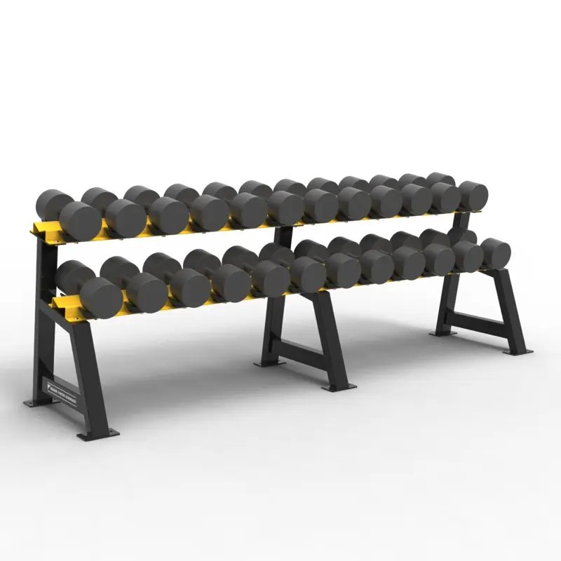 BFS - D1 STORAGE - 2 TIER DUMBBELL RACK (8'4") SADDLES (12 PAIR)