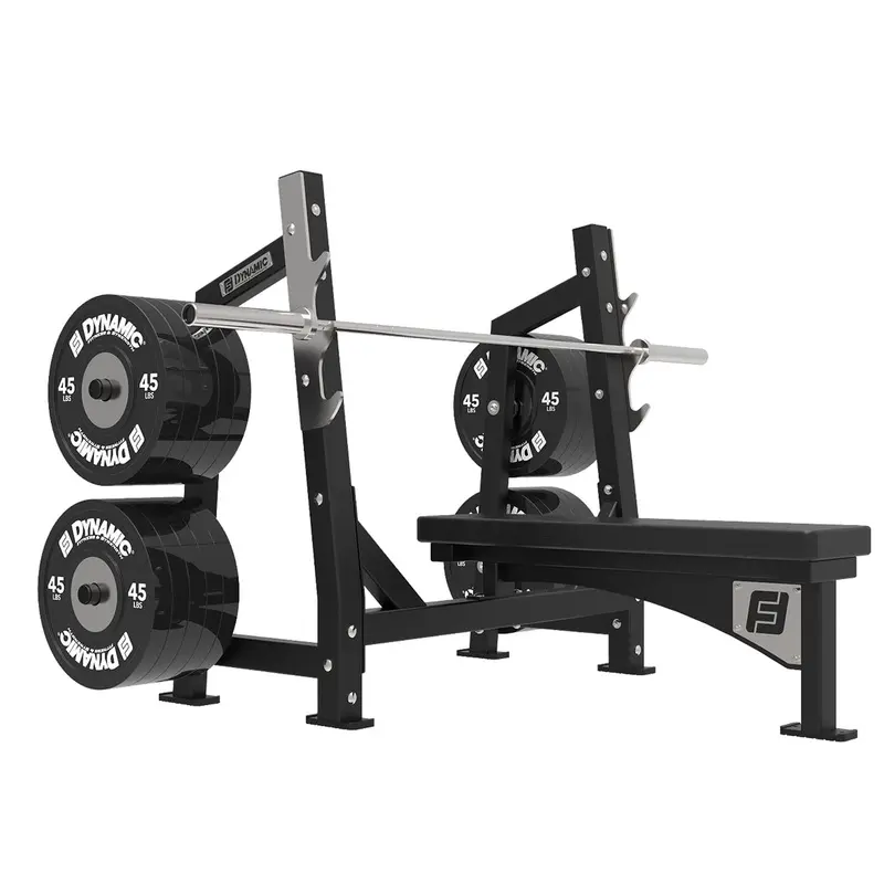 Ultra Pro Olympic Flat Bench w/ Olympic Plate Loaded Storage