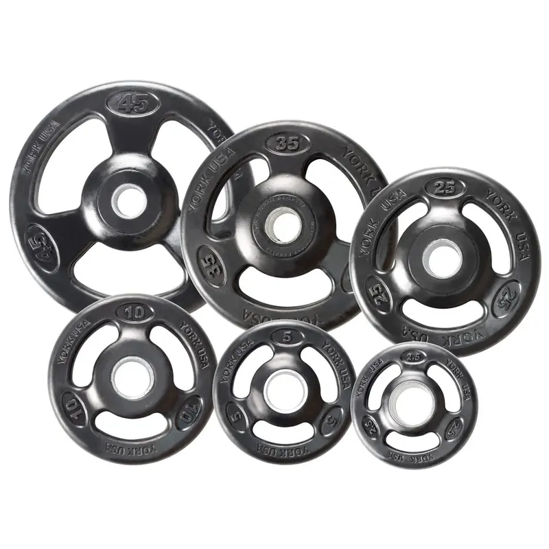 Iso-Grip Rubber Encased Steel Olympic Plate - York