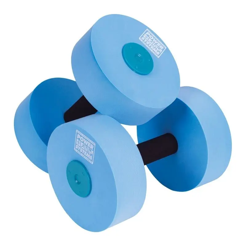 PowerSystems Blue Aqua Heavy Water Dumbbells Pair