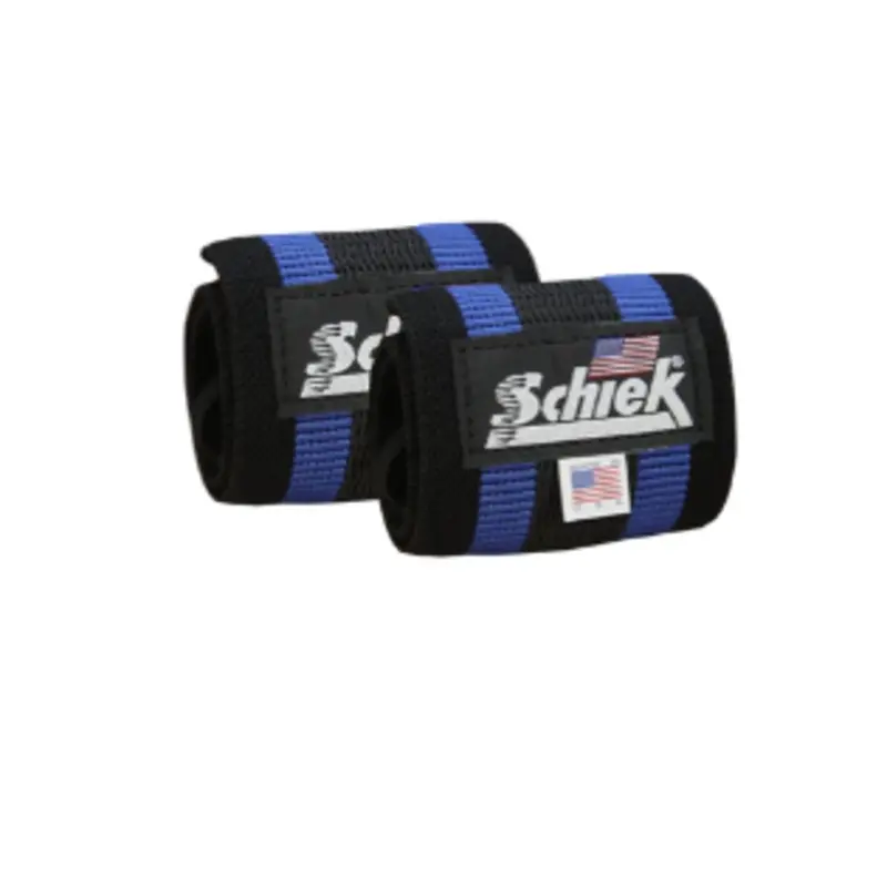 Schiek 12'' Heavy Duty Wrist Wraps - Blue