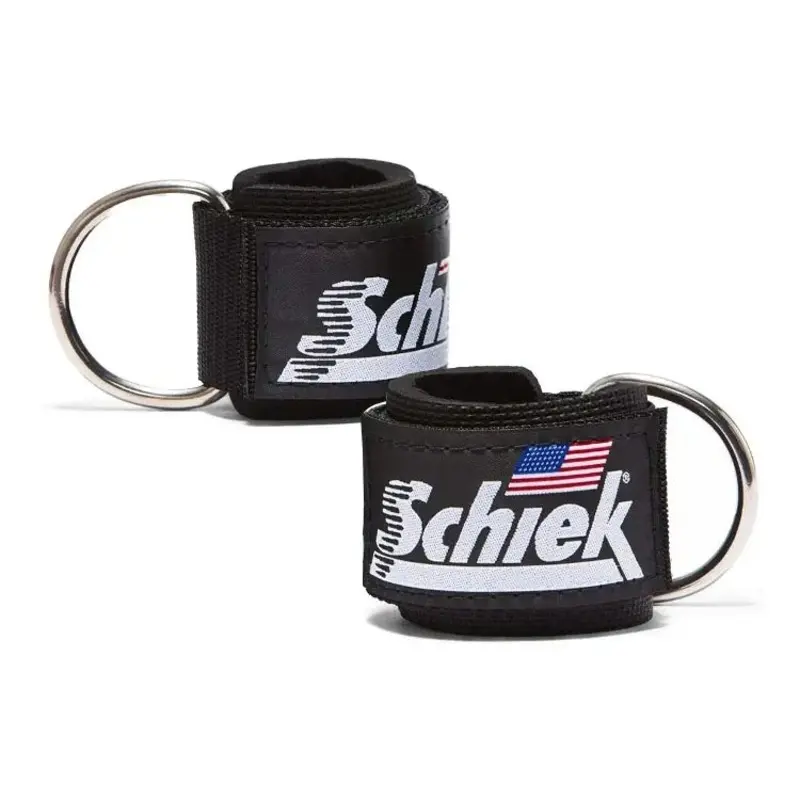 Schiek Black Ankle Straps (Pair)