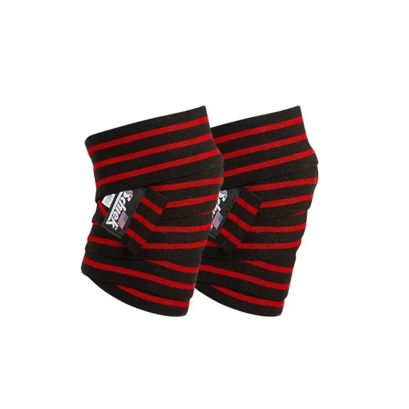 Schiek Heavy Duty Knee Wraps - Black & Red