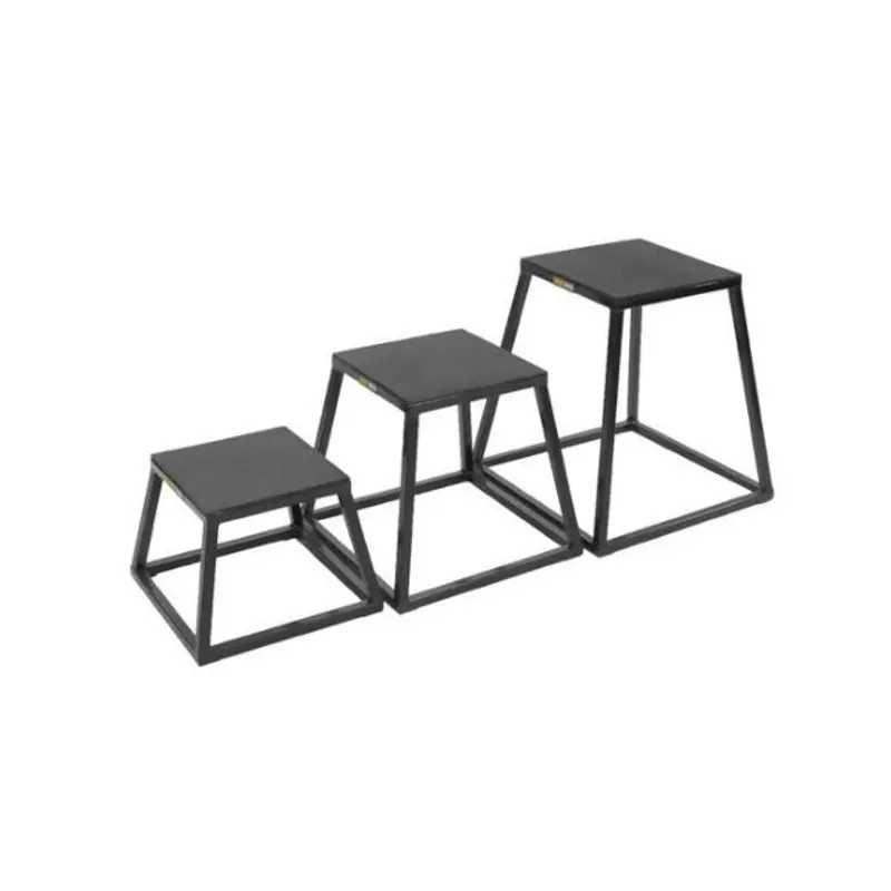 XM Fitness Metal Stackable Plyometric Box Set 12" 18" 24"
