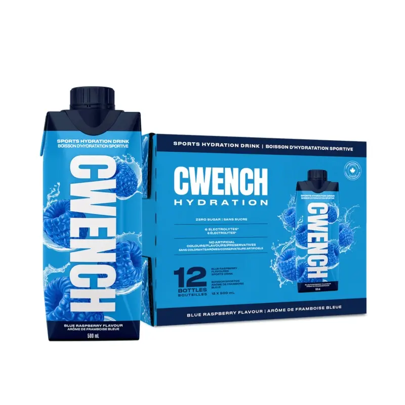 Cwench Sports Drink 12 Pack 500 ml - Blue Raspberry