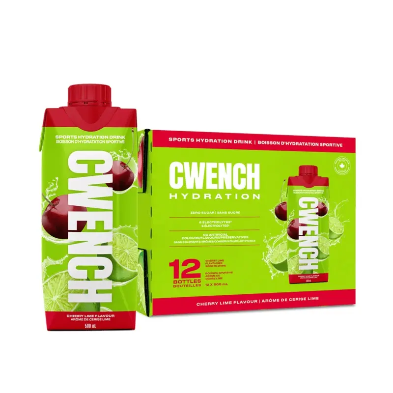 Cwench Sports Drink 12 Pack 500 ml - Cherry Lime