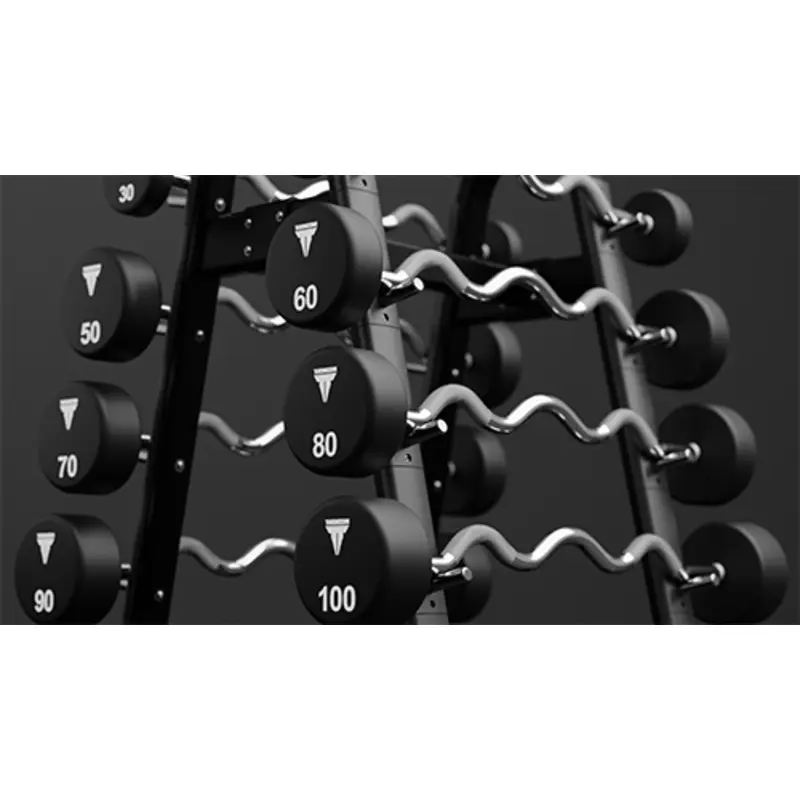 Throwdown Urethane 20-110 Lbs Ez Curl Barbell Set