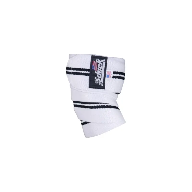 Schiek 52 Heavy Duty Elbow Wraps w/ Velcro Closure - White