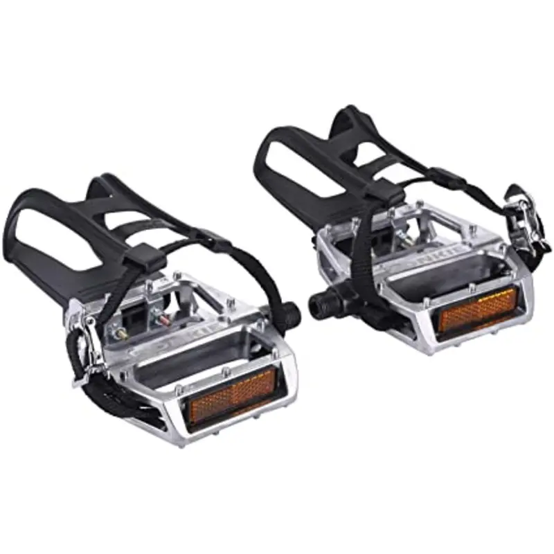 Univerasl Bike Parts - Aluminum Pedal Set with Straps