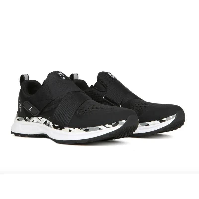 TIEM Slipstream - Black Geometric Spin Cycling Shoe [Free Shipping]