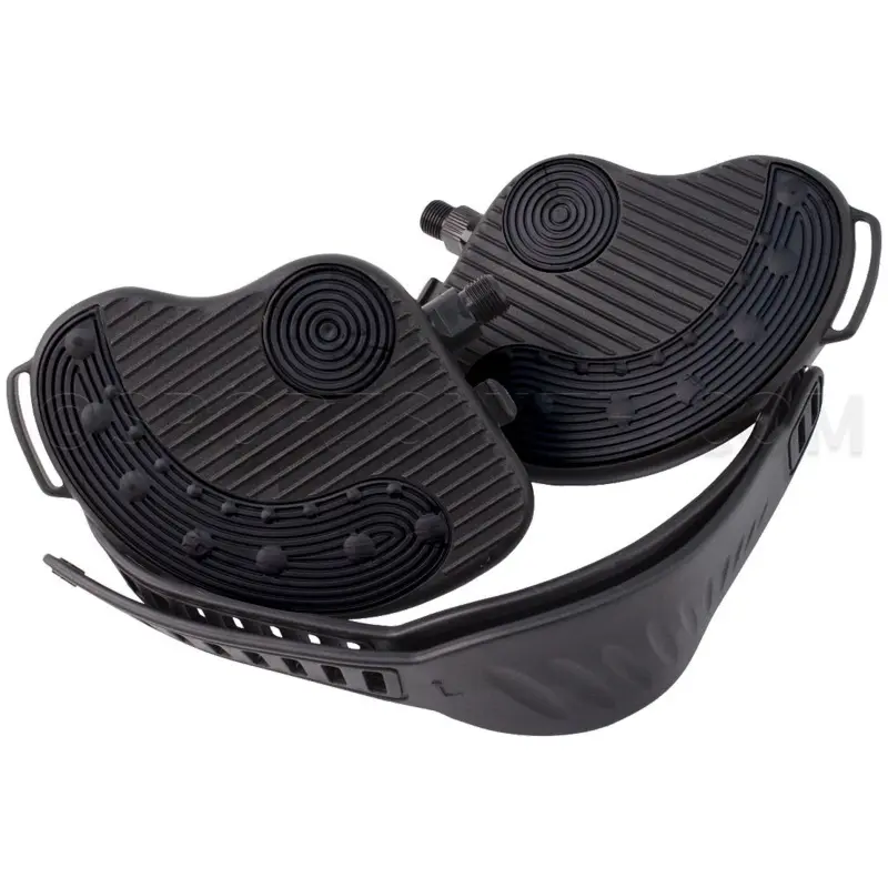 Universal Bike Pedals, Set with Straps "Deluxe", 9/16" Bike Part