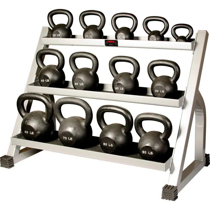 York Barbell - 3 Tier Kettlebell Rack