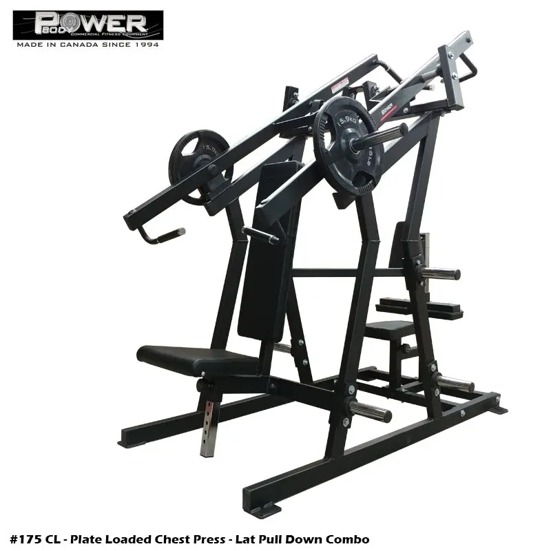 Power Body POWER CORE ELITE PLATE LOADED CHEST PRESS/HIGH LAT COMBO #175CL