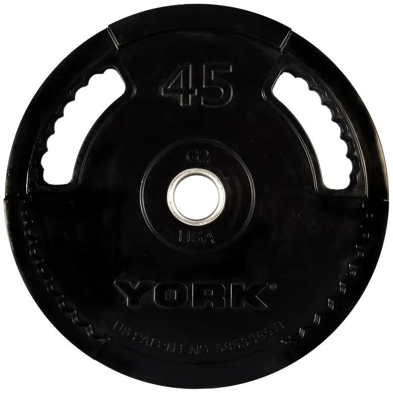 YORK 2 G-2 Rubber Olympic Weight Plate - Pair