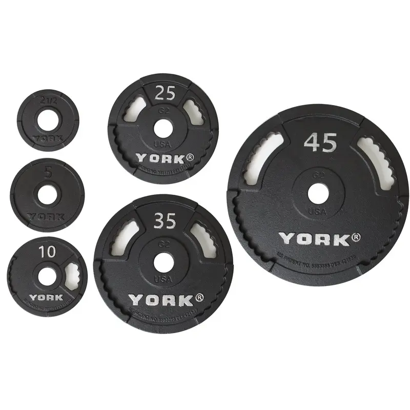 York 2 G-2 Cast Iron Olympic Weight Plate