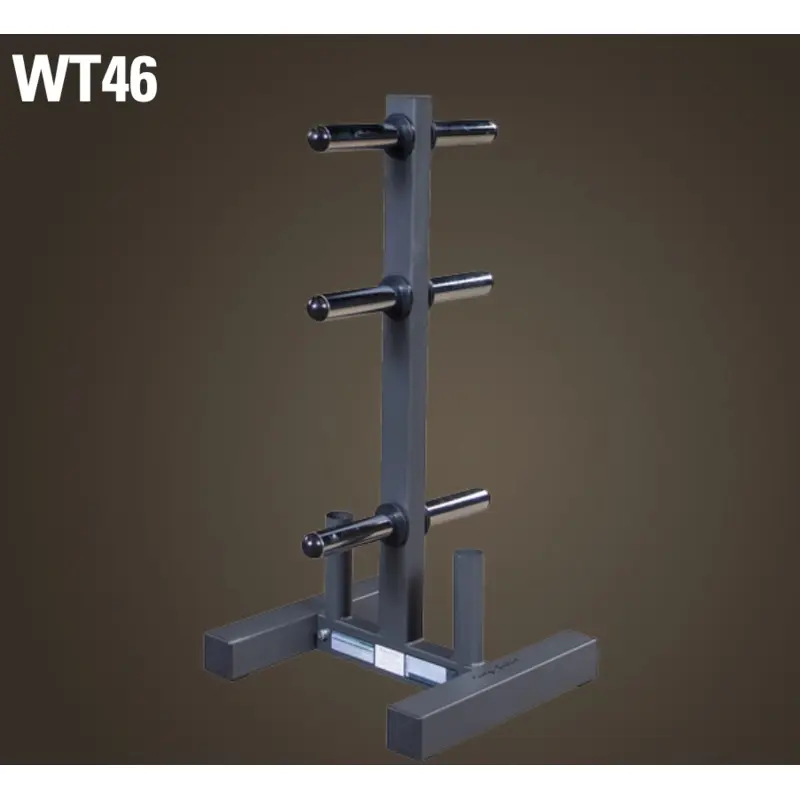 Body Solid Olympic Plate Tree with 2 Bar Holder