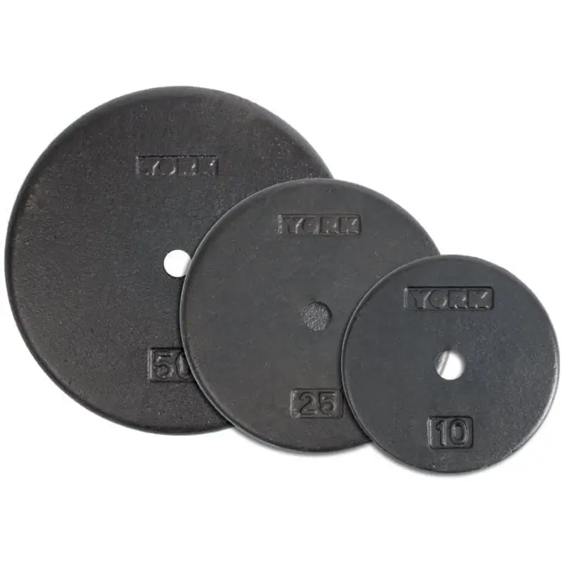 YORK 1 Standard Flat Pro Cast Iron Plate (Pair)