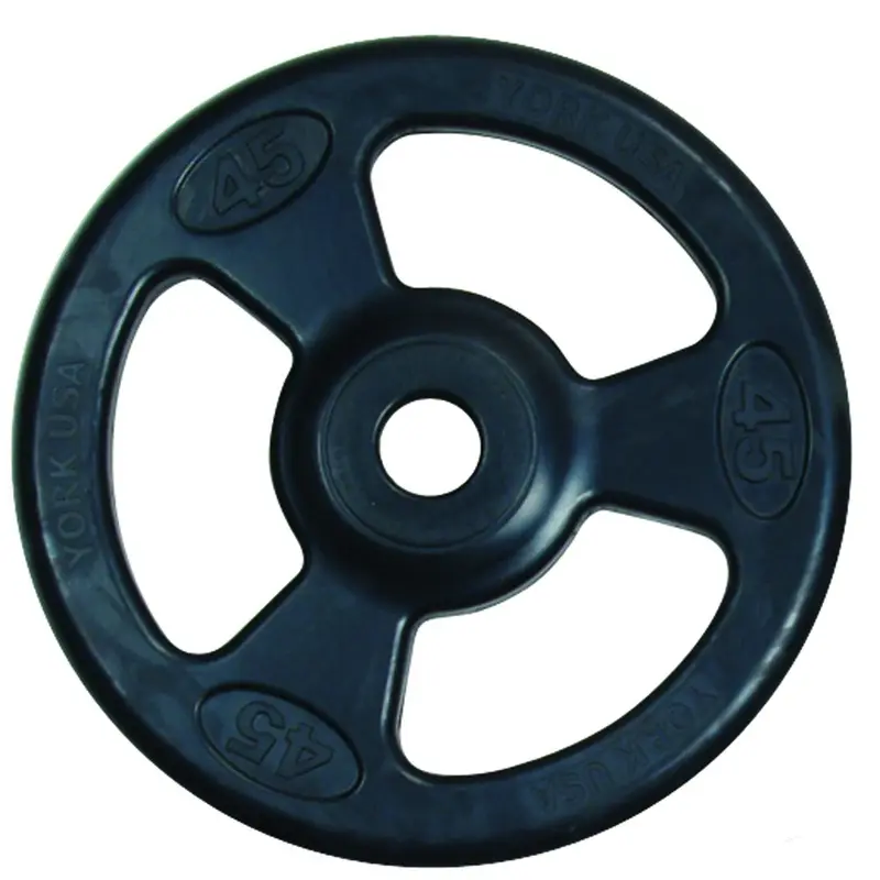 YORK 2 Iso-Grip Rubber Encased Steel Olympic Plate