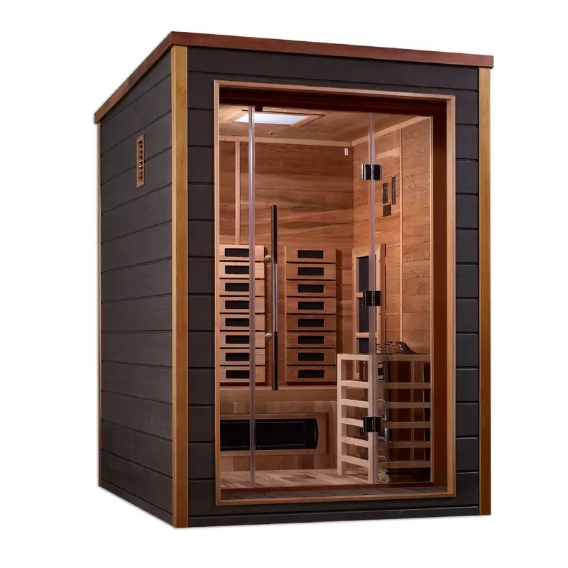 Golden Designs Nora 2 Person Outdoor-Indoor PureTech Hybrid Sauna [Free Shipping]