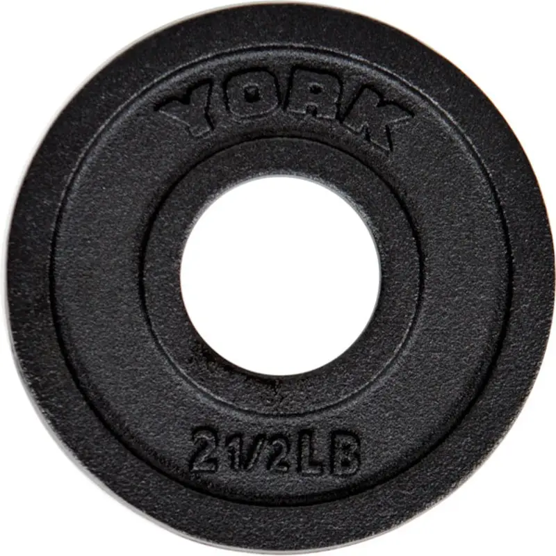 YORK 2 Barbell Standard Cast Iron Olympic Plates