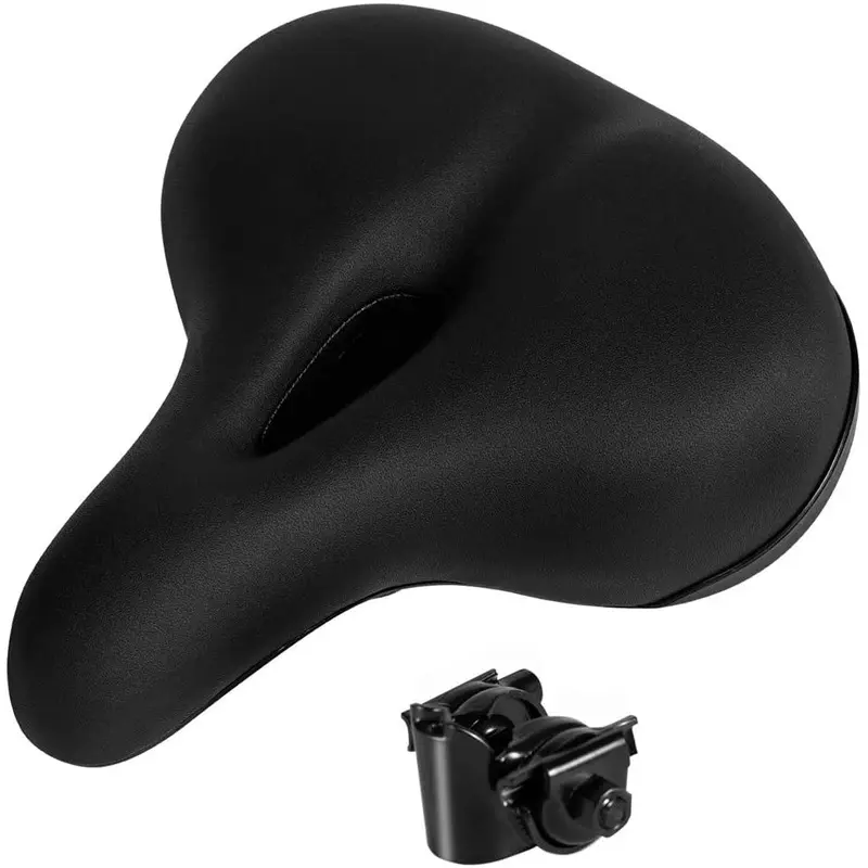 Extra-Wide Cushioned Comfort Bike Seat