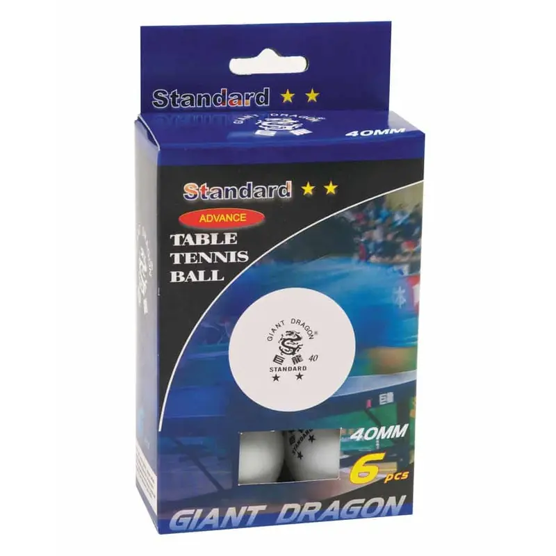 Giant Dragon Table Tennis BALLS 6 PACK 2 STAR SET